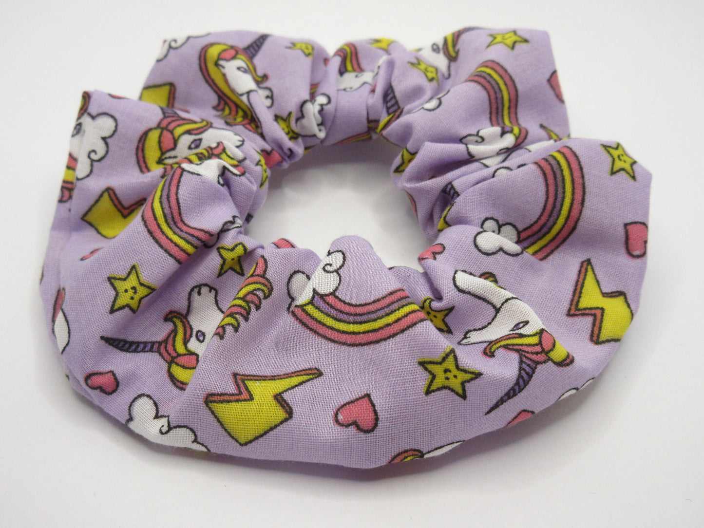 Lilac Unicorn and Rainbow Scrunchie