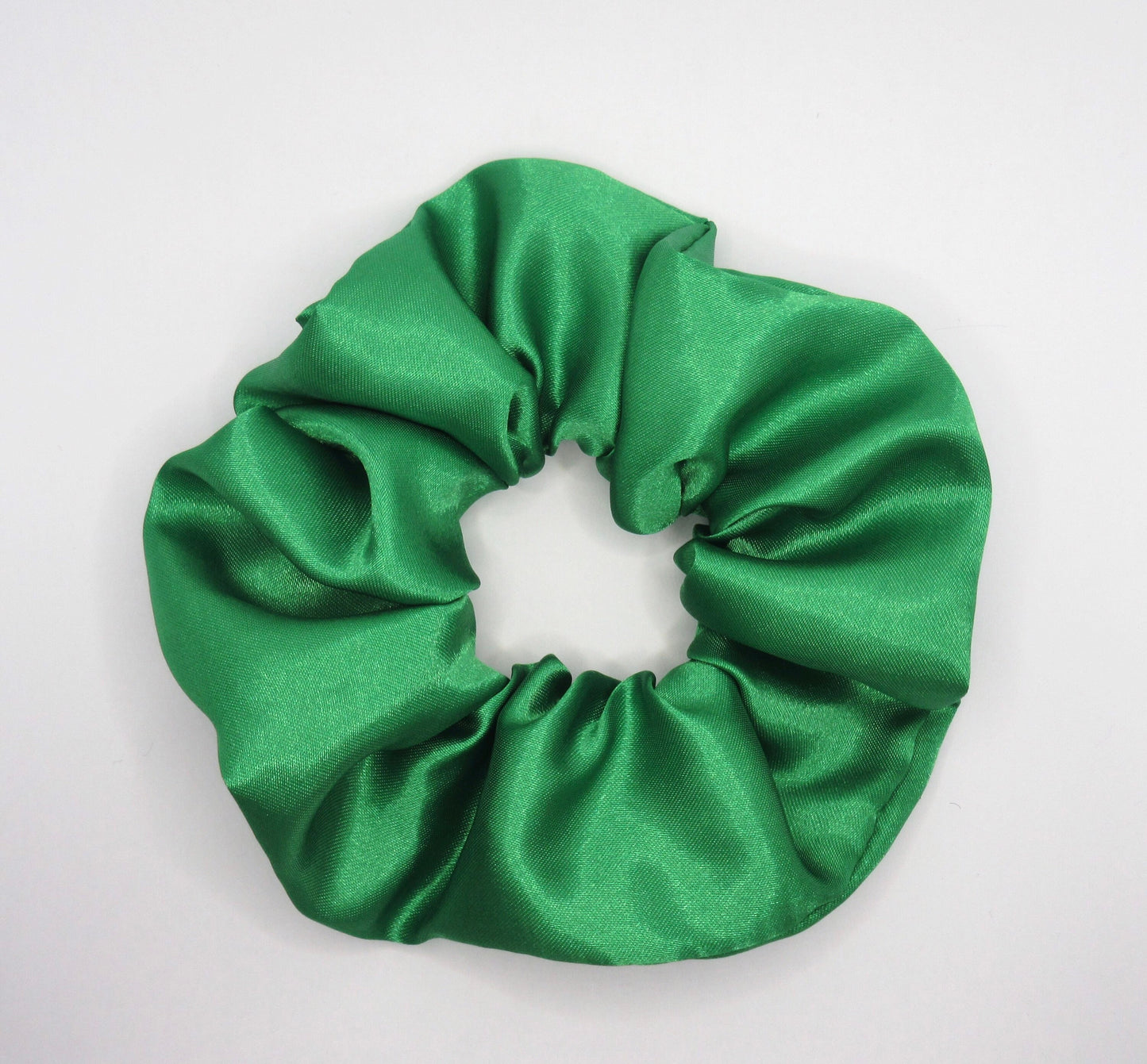 Emerald Green Satin Scrunchie