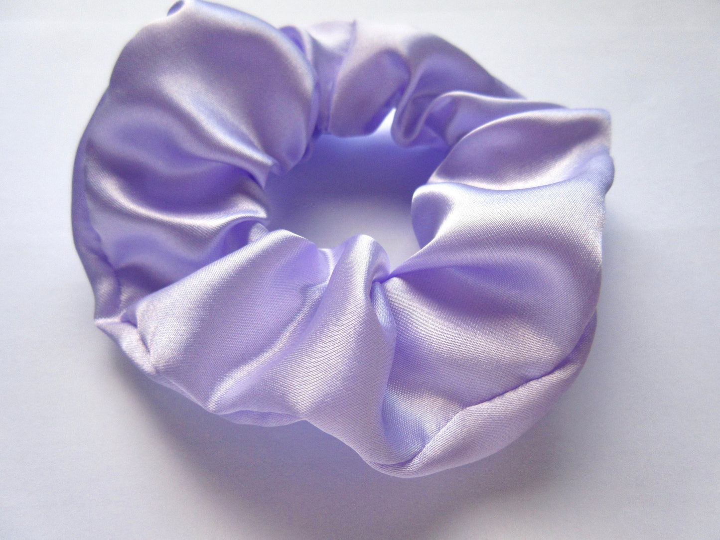 Lilac Purple Satin Scrunchie
