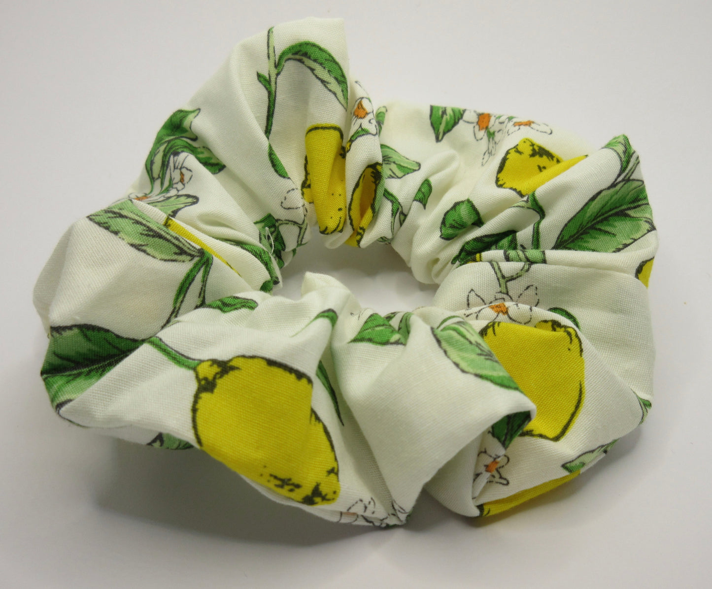 Lemon Print Scrunchie