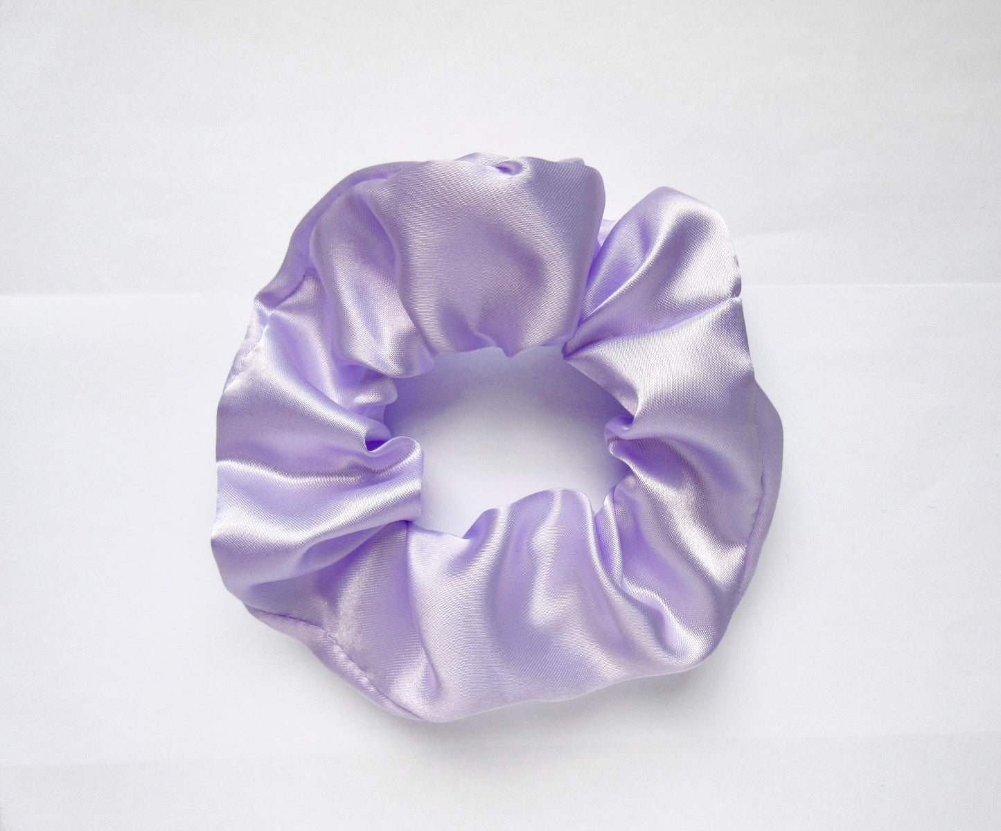 Lilac Purple Satin Scrunchie
