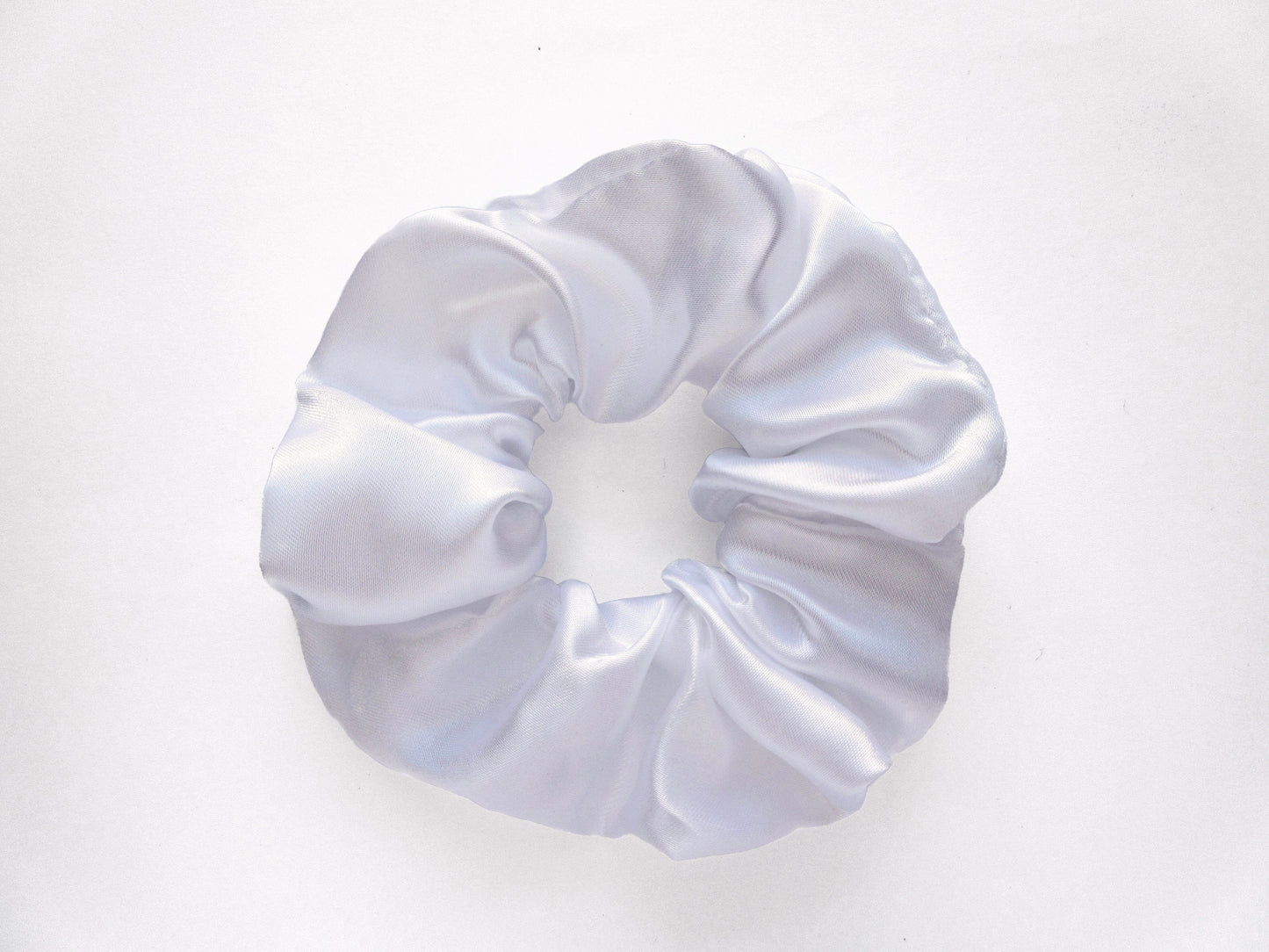 White Satin Scrunchie