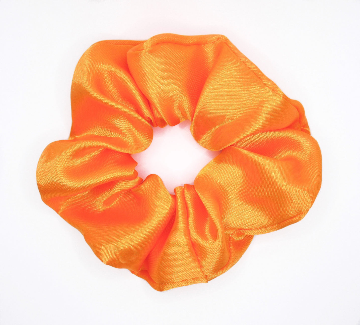 Orange Satin Scrunchie