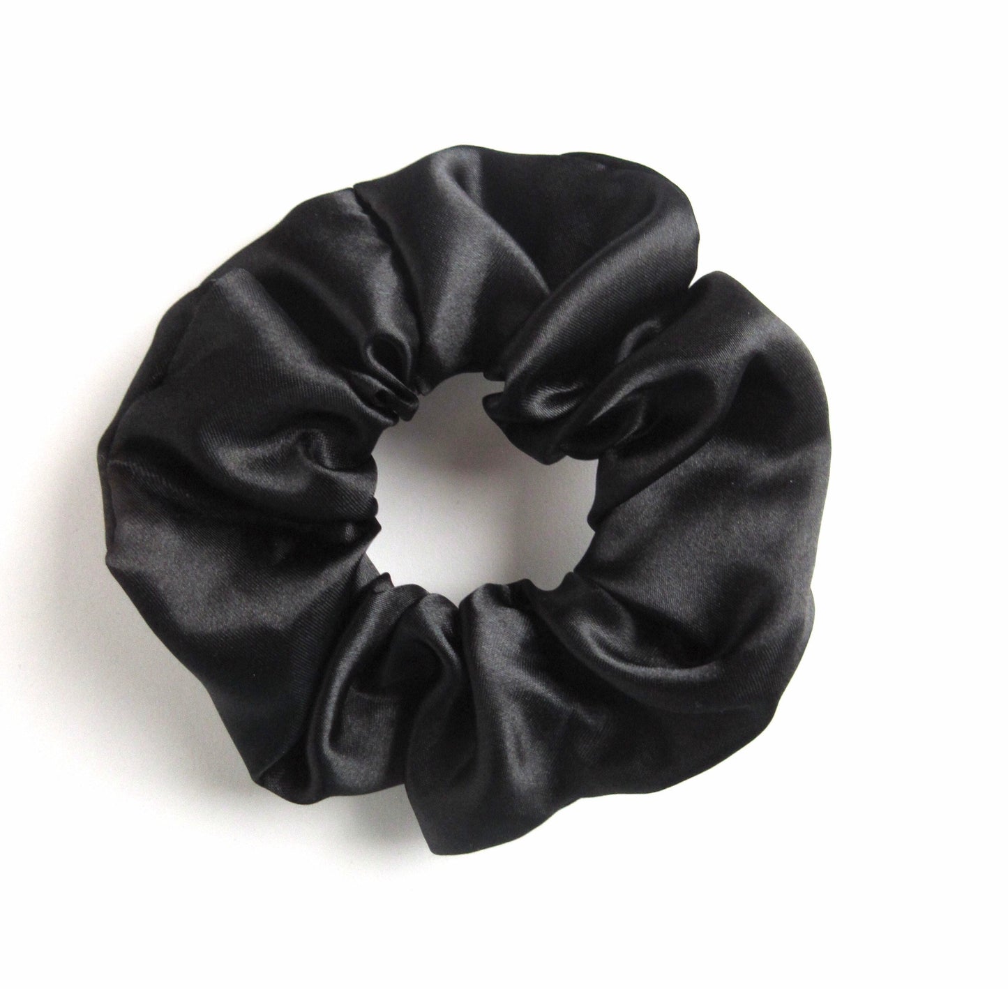 Black Satin Scrunchie