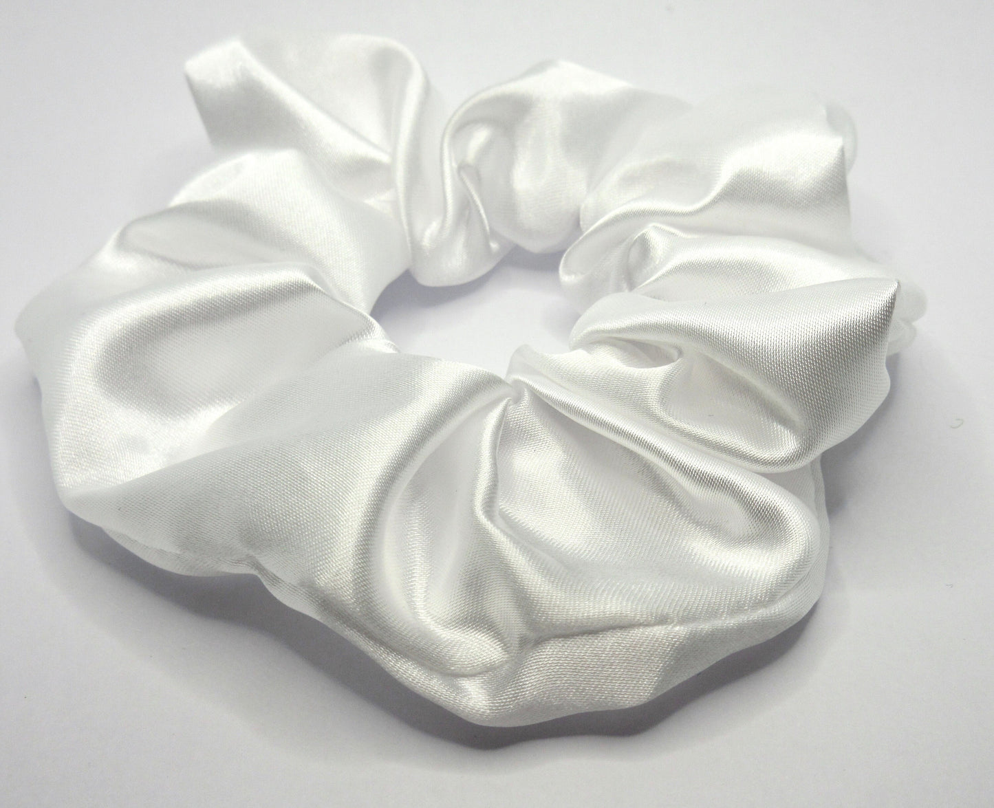 White Satin Scrunchie
