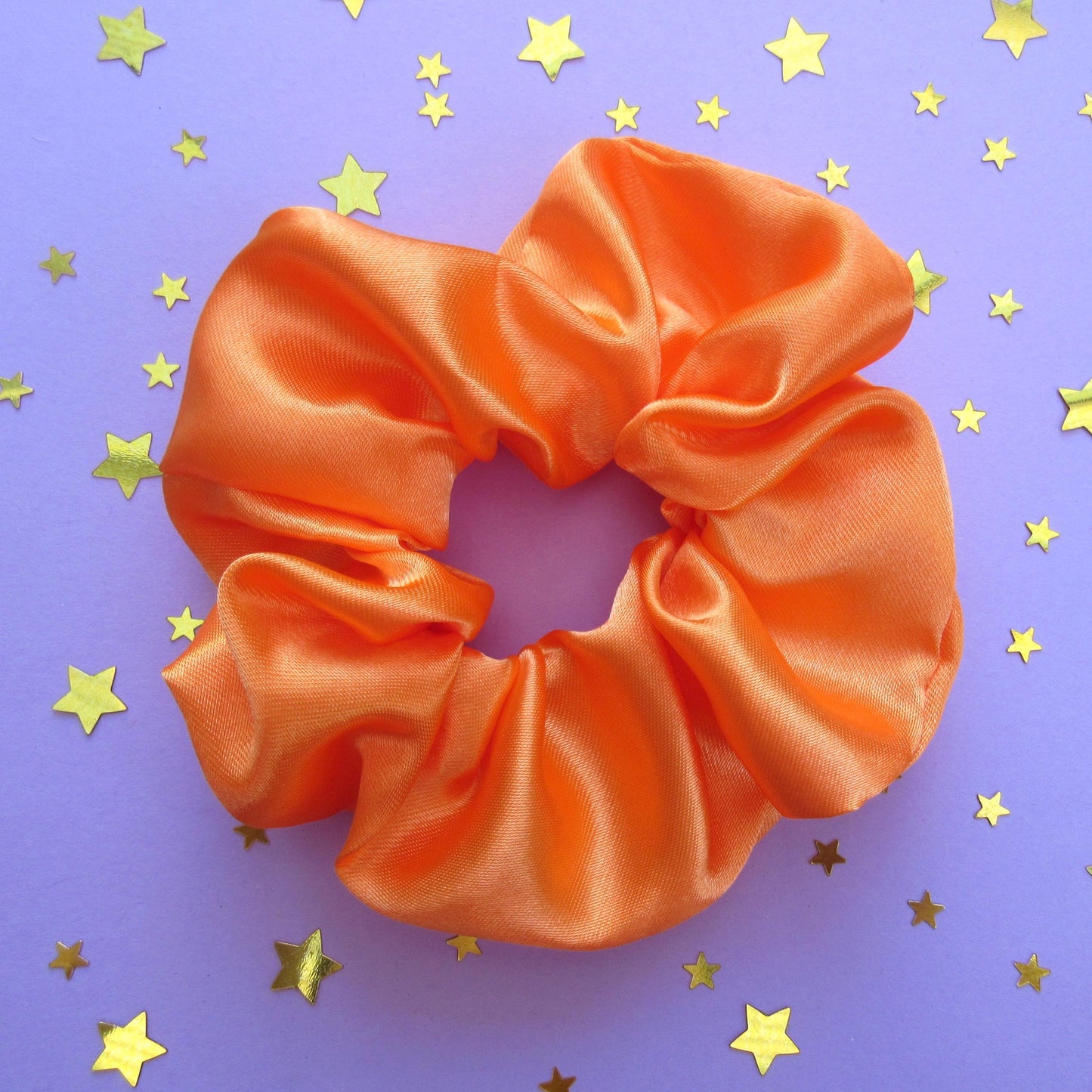 Orange Satin Scrunchie