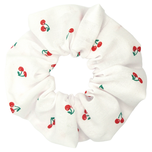 Mini Cherry Print Scrunchie