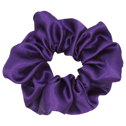 Dark Purple Satin Scrunchie