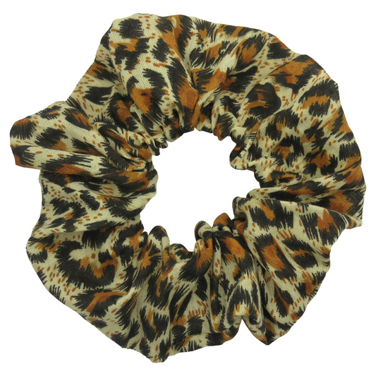 Brown Leopard Print Scrunchie