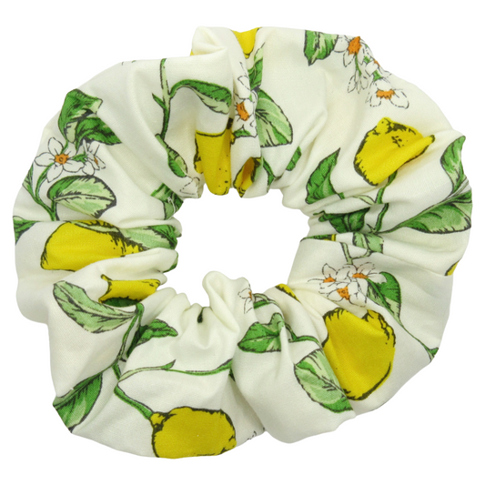 Lemon Print Scrunchie