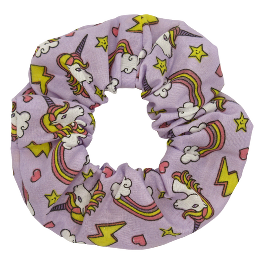 Lilac Unicorn and Rainbow Scrunchie