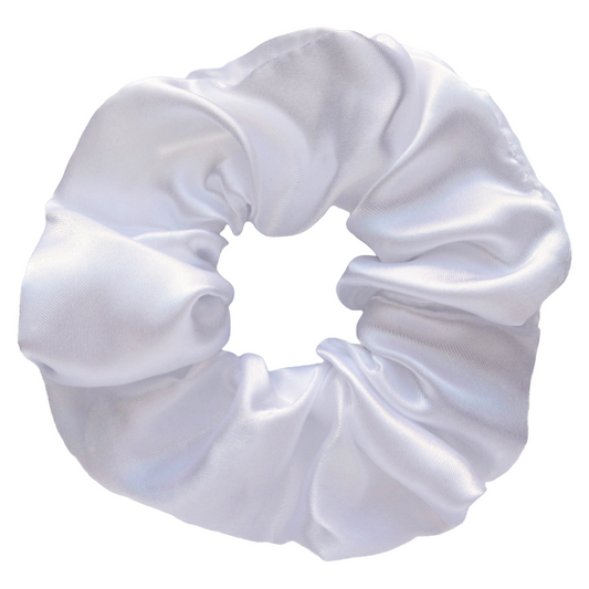 White Satin Scrunchie