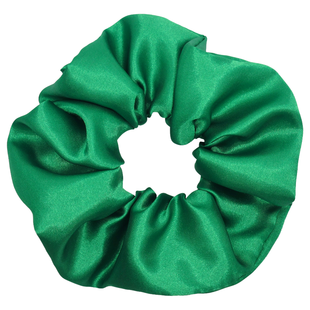 Emerald Green Satin Scrunchie