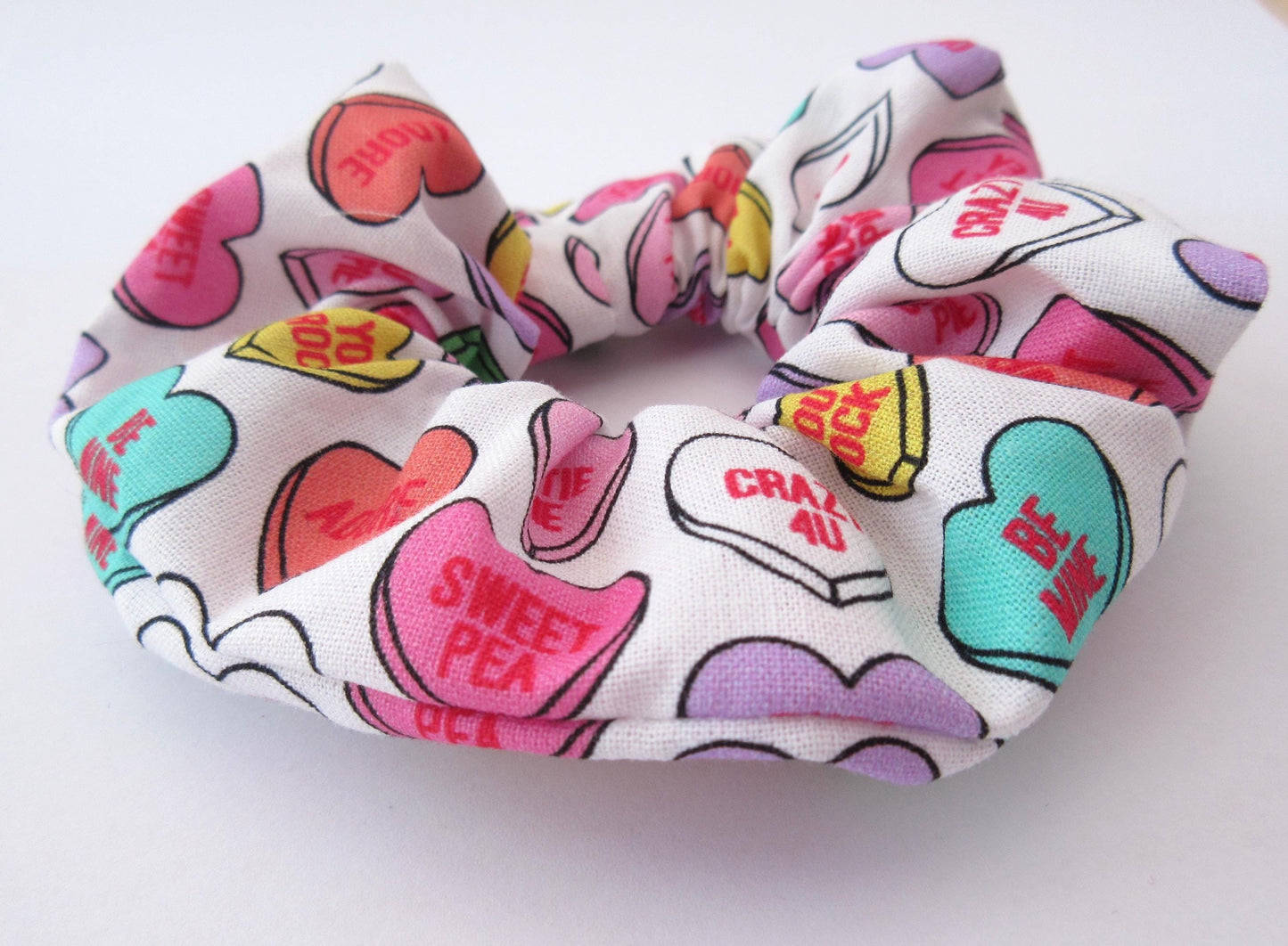 Love Heart Sweet Print Scrunchie
