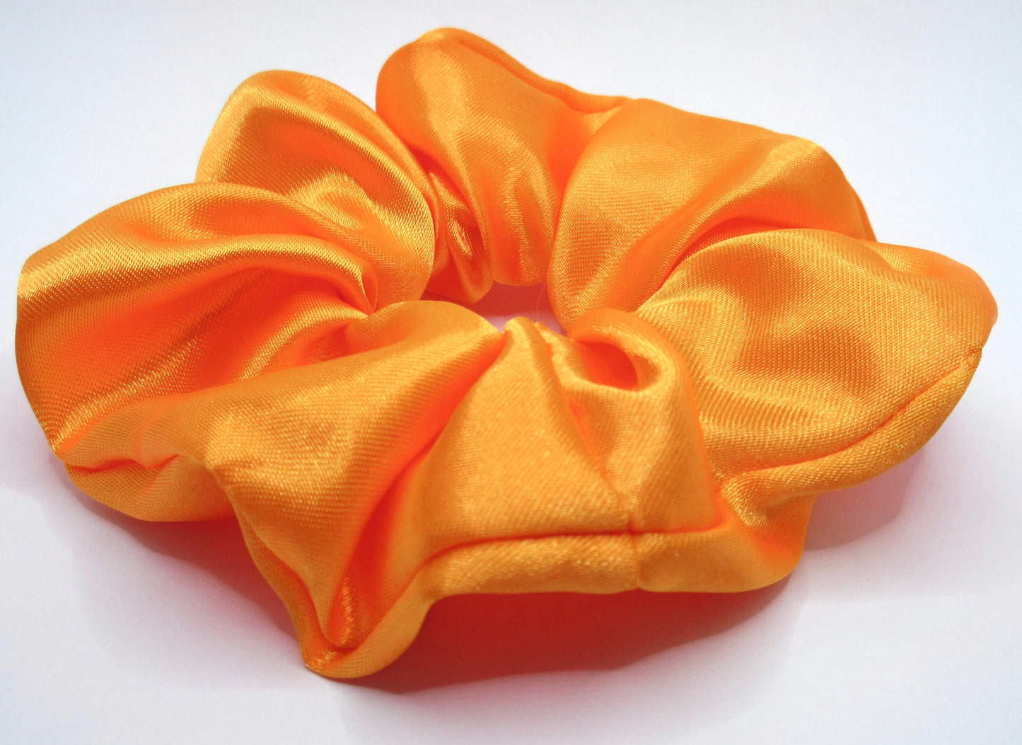 Orange Satin Scrunchie