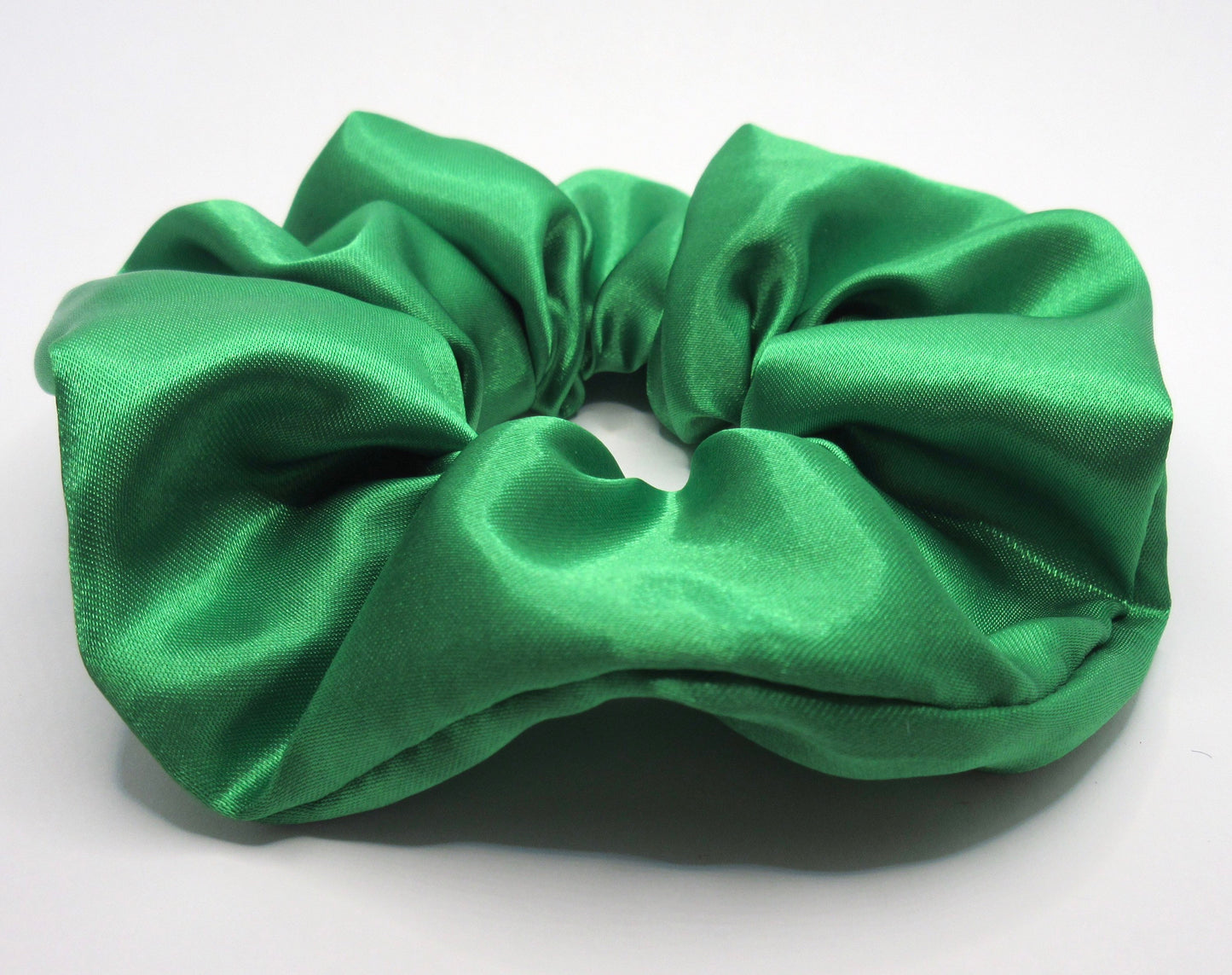 Emerald Green Satin Scrunchie
